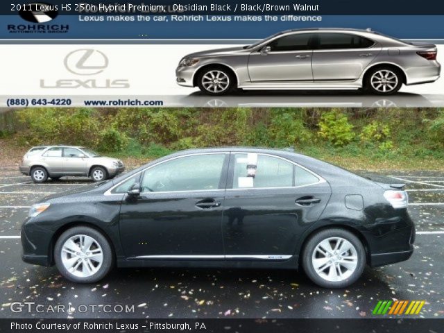 2011 Lexus HS 250h Hybrid Premium in Obsidian Black