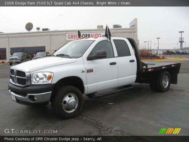 2008 Dodge Ram 3500 SLT Quad Cab 4x4 Chassis in Bright White