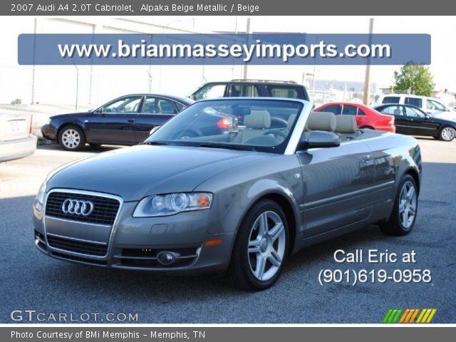 2007 Audi A4 2.0T Cabriolet in Alpaka Beige Metallic