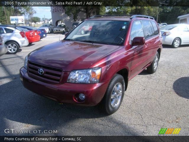 2006 Toyota Highlander V6 in Salsa Red Pearl