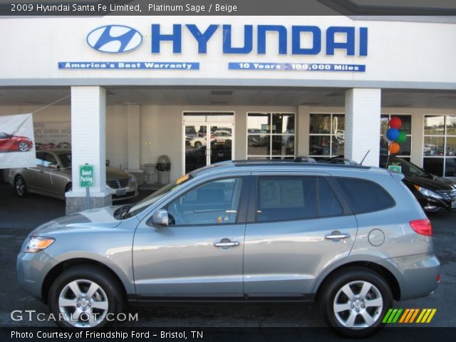 2009 Hyundai Santa Fe Limited in Platinum Sage