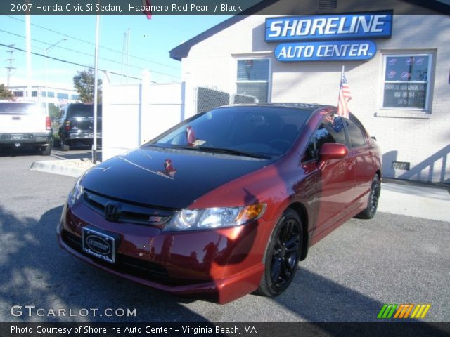 2007 Honda Civic Si Sedan in Habanero Red Pearl