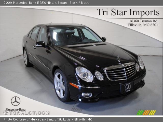 2009 Mercedes-Benz E 350 4Matic Sedan in Black