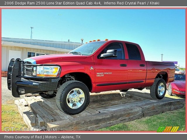 2006 Dodge Ram 2500 Lone Star Edition Quad Cab 4x4 in Inferno Red Crystal Pearl