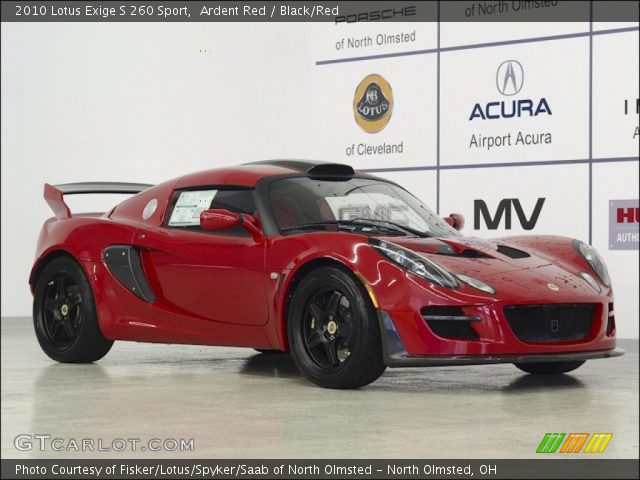 2010 Lotus Exige S 260 Sport in Ardent Red