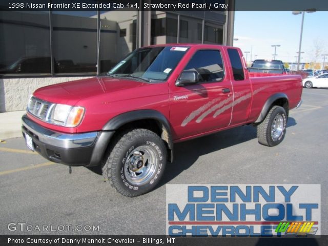 1998 Nissan Frontier XE Extended Cab 4x4 in Strawberry Red Pearl