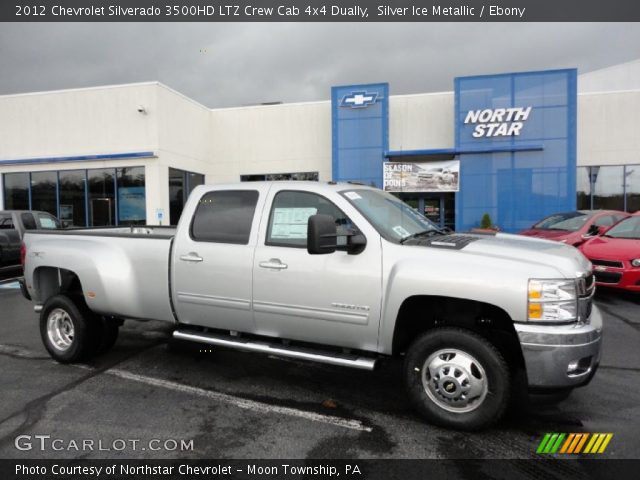 2012 Chevrolet Silverado 3500HD LTZ Crew Cab 4x4 Dually in Silver Ice Metallic
