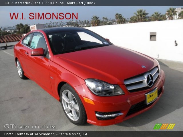 2012 Mercedes-Benz C 250 Coupe in Mars Red