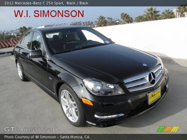 2012 Mercedes-Benz C 250 Sport in Black