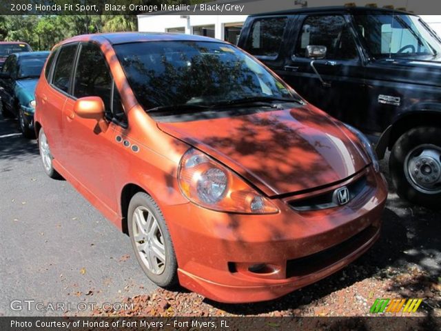 2008 Honda Fit Sport in Blaze Orange Metallic