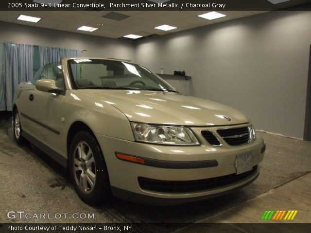 2005 Saab 9-3 Linear Convertible in Parchment Silver Metallic
