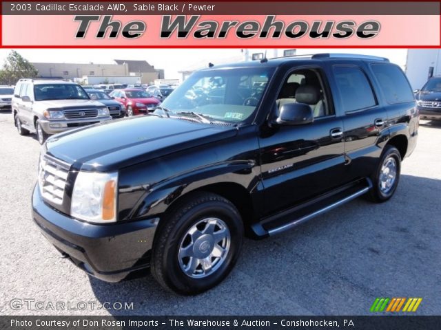 2003 Cadillac Escalade AWD in Sable Black