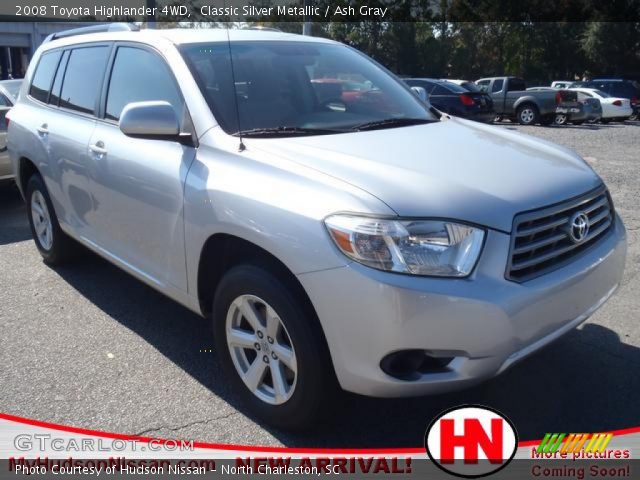 2008 Toyota Highlander 4WD in Classic Silver Metallic