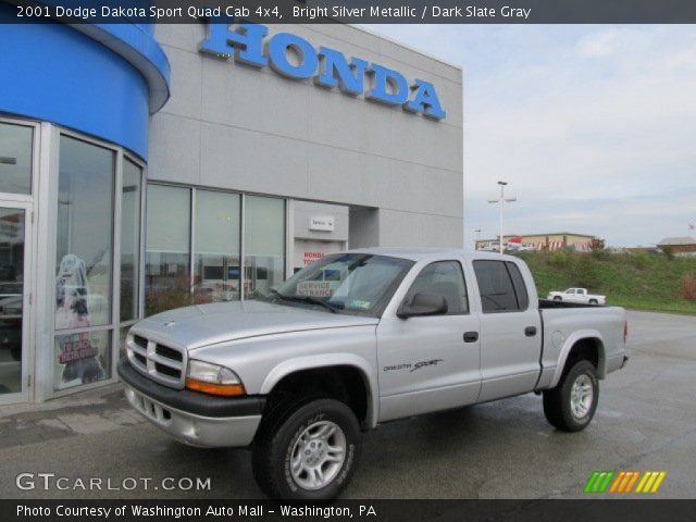 2001 Dodge Dakota Sport Quad Cab 4x4 in Bright Silver Metallic
