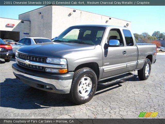 2001 Chevrolet Silverado 1500 LS Extended Cab 4x4 in Medium Charcoal Gray Metallic