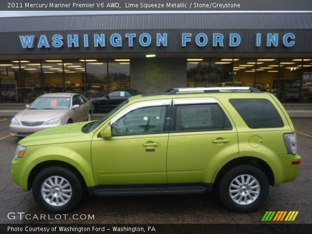 2011 Mercury Mariner Premier V6 AWD in Lime Squeeze Metallic