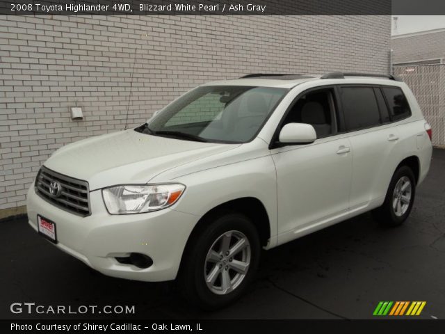 2008 Toyota Highlander 4WD in Blizzard White Pearl