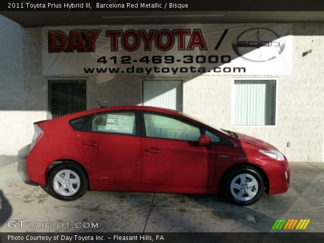2011 Toyota Prius Hybrid III in Barcelona Red Metallic