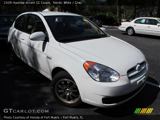 2008 Hyundai Accent GS Coupe in Nordic White