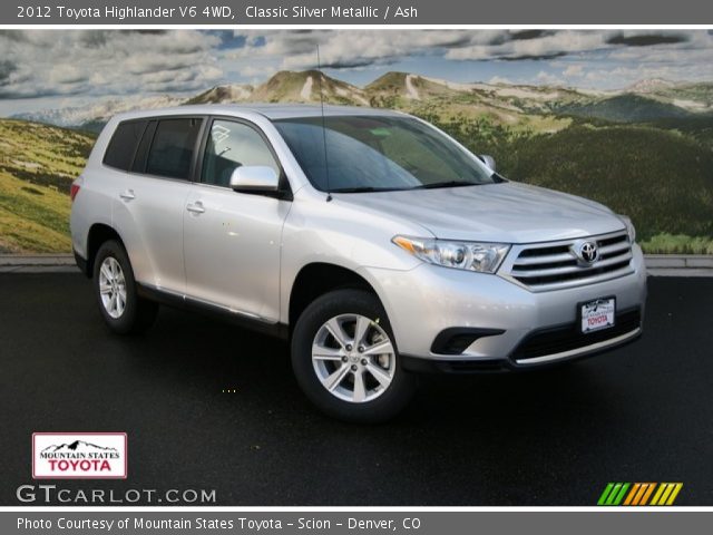 2012 Toyota Highlander V6 4WD in Classic Silver Metallic