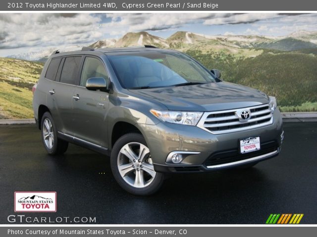 2012 Toyota Highlander Limited 4WD in Cypress Green Pearl