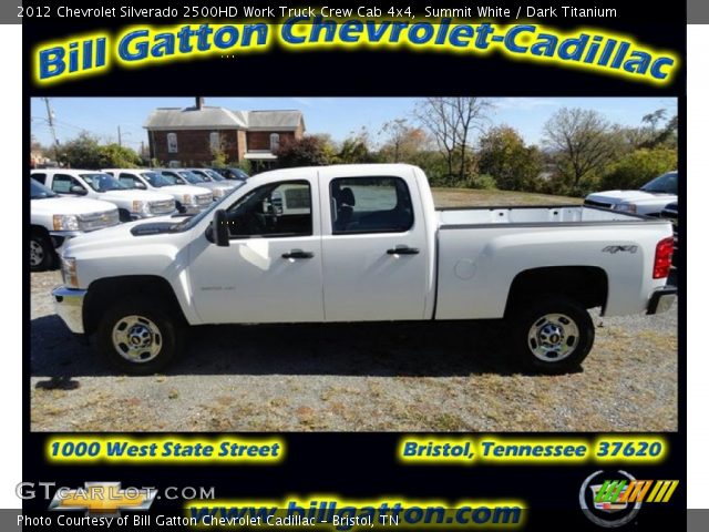 2012 Chevrolet Silverado 2500HD Work Truck Crew Cab 4x4 in Summit White