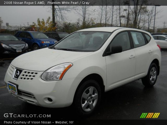 2008 Nissan Rogue S AWD in Phantom White Pearl
