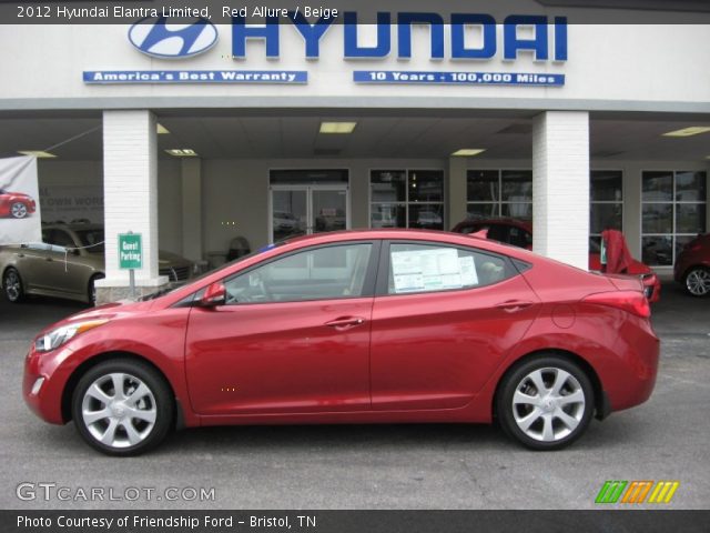 2012 Hyundai Elantra Limited in Red Allure