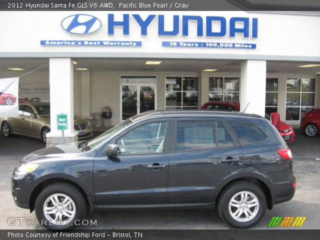 2012 Hyundai Santa Fe GLS V6 AWD in Pacific Blue Pearl