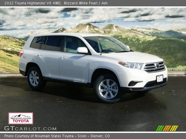 2012 Toyota Highlander V6 4WD in Blizzard White Pearl