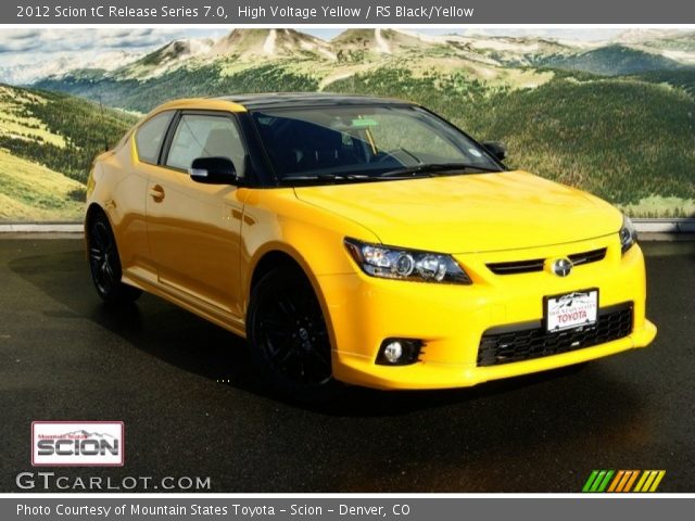 High Voltage Yellow 2012 Scion tC Release Series 70 with RS Black Yellow 