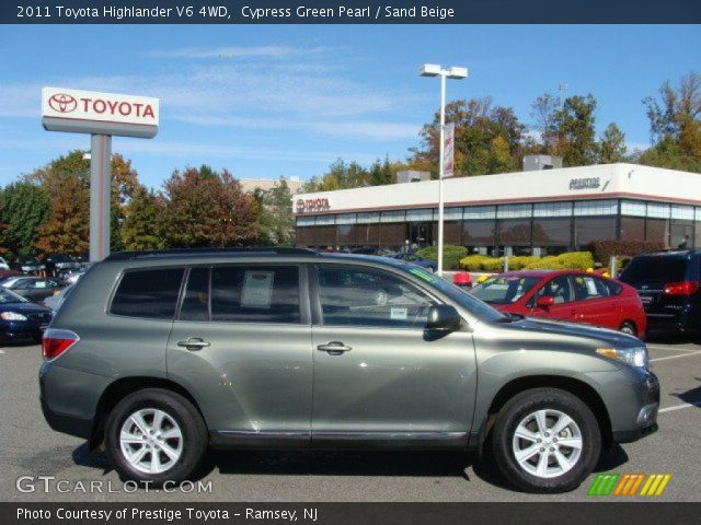 2011 Toyota Highlander V6 4WD in Cypress Green Pearl