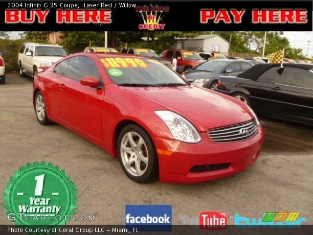 2004 Infiniti G 35 Coupe in Laser Red