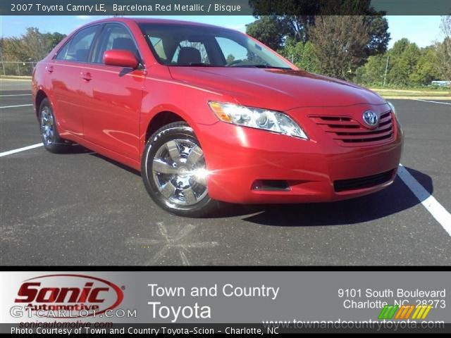 2007 Toyota Camry LE in Barcelona Red Metallic