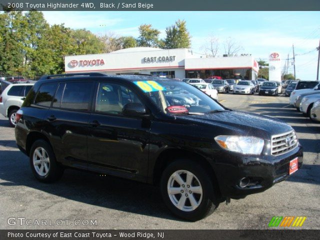 2008 Toyota Highlander 4WD in Black