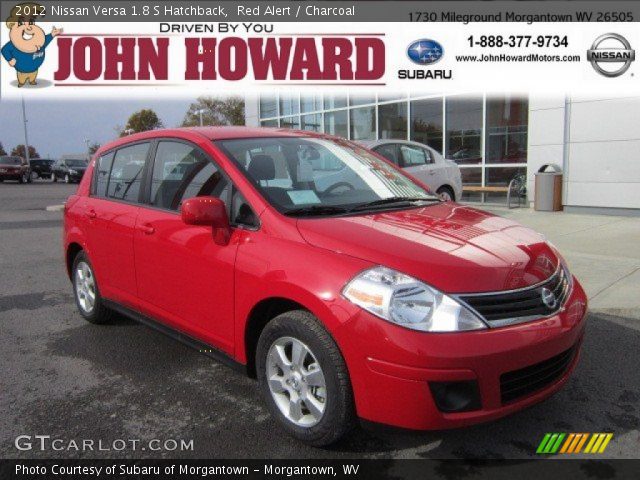 2012 Nissan Versa 1.8 S Hatchback in Red Alert