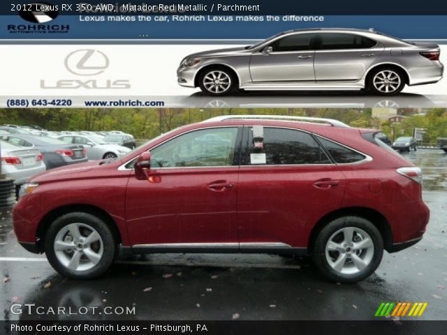 2012 Lexus RX 350 AWD in Matador Red Metallic