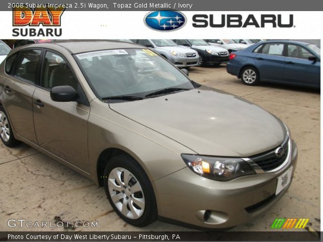 2008 Subaru Impreza 2.5i Wagon in Topaz Gold Metallic