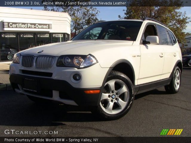 2008 BMW X3 3.0si in Alpine White