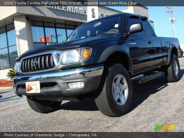 2003 Toyota Tacoma PreRunner TRD Xtracab in Imperial Jade Green Mica