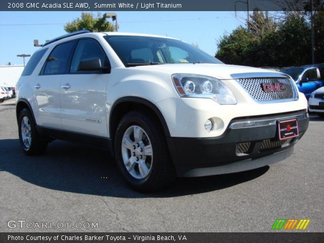 2008 GMC Acadia SLE AWD in Summit White
