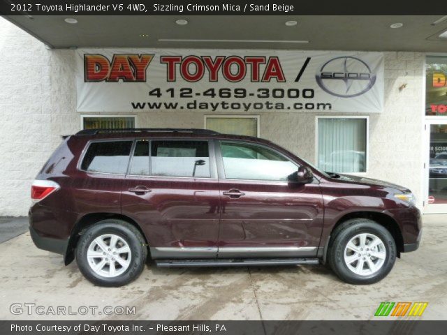 2012 Toyota Highlander V6 4WD in Sizzling Crimson Mica
