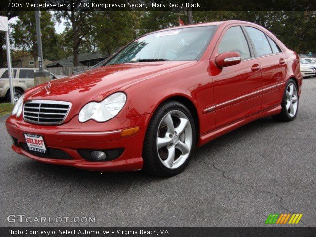 2005 Mercedes-Benz C 230 Kompressor Sedan in Mars Red