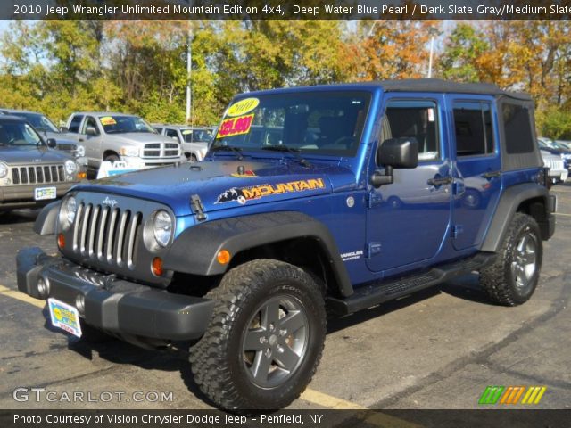 2010 Jeep Wrangler Unlimited Mountain Edition 4x4 in Deep Water Blue Pearl