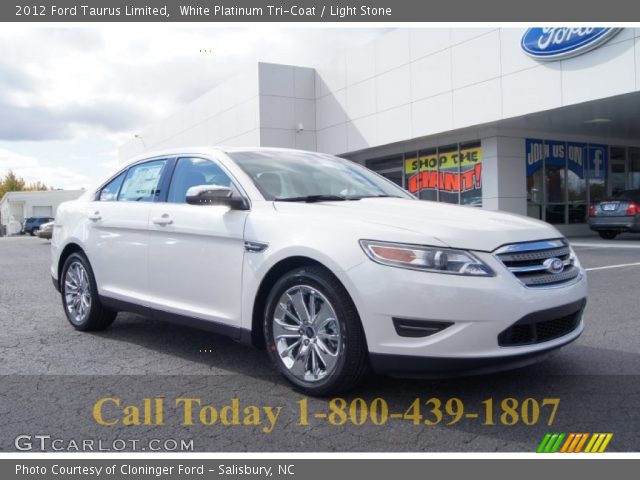 2012 Ford Taurus Limited in White Platinum Tri-Coat