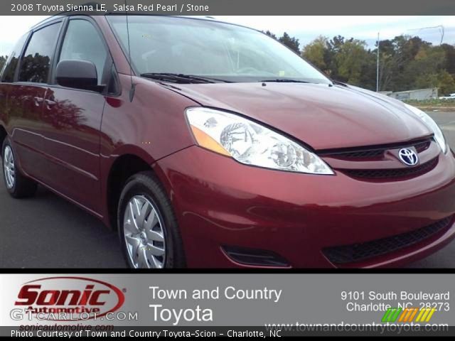 2008 Toyota Sienna LE in Salsa Red Pearl