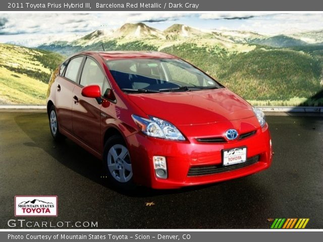 2011 Toyota Prius Hybrid III in Barcelona Red Metallic