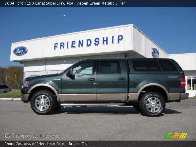 2004 Ford F150 Lariat SuperCrew 4x4 in Aspen Green Metallic