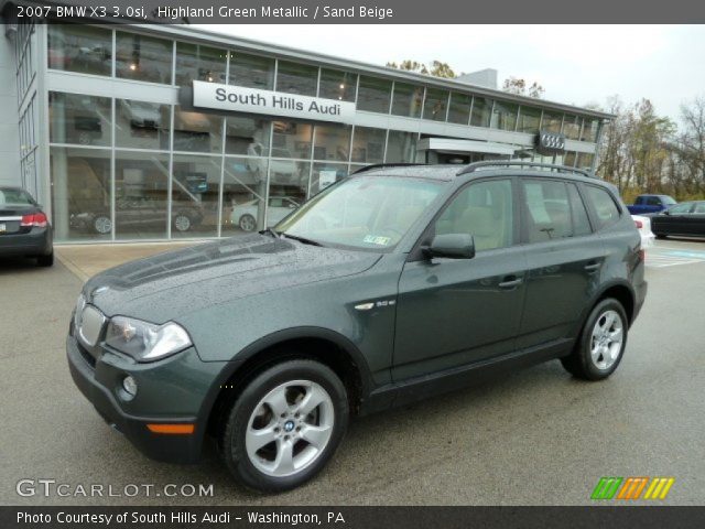 2007 BMW X3 3.0si in Highland Green Metallic