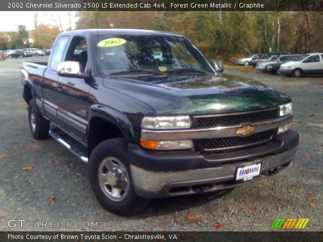 2002 Chevrolet Silverado 2500 LS Extended Cab 4x4 in Forest Green Metallic